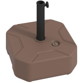 Outsunny Square Patio Umbrella Base Holder, Heavy Duty Outdoor Umbrella Stand Base, Filled Up to 55lbs with Stand or 44lbs with Water for Garden