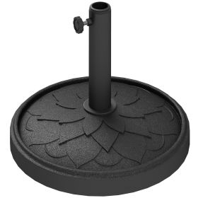 Outsunny Round Patio Umbrella Base, 26 lbs Resin Umbrella Stand Base, Heavy Duty Patio Umbrella Holder for 1.3"/1.5"/1.9" Umbrella Poles for Outd