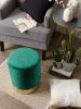GREEN VELVET STOOL