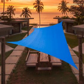 Artpuch Custom Size Sky Blue Sun Shade Sail Triangle Canopy 185 GSM Durable Fabric UV Block Awning for Outdoor Patio Garden Backyard (Customized (Color: Sky Blue, size: 06'x21')
