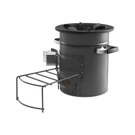 Portable Wood Burning Stove for Outdoor Camping Hiking Traveling (Color: Gray, Type: Camping Supplies)